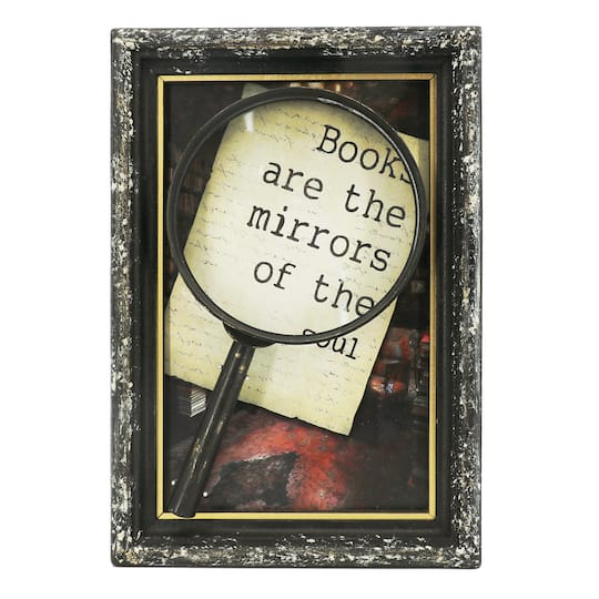 9&#x22; Books Are the Mirrors of the Soul Framed Tabletop D&#xE9;cor by Ashland&#xAE;